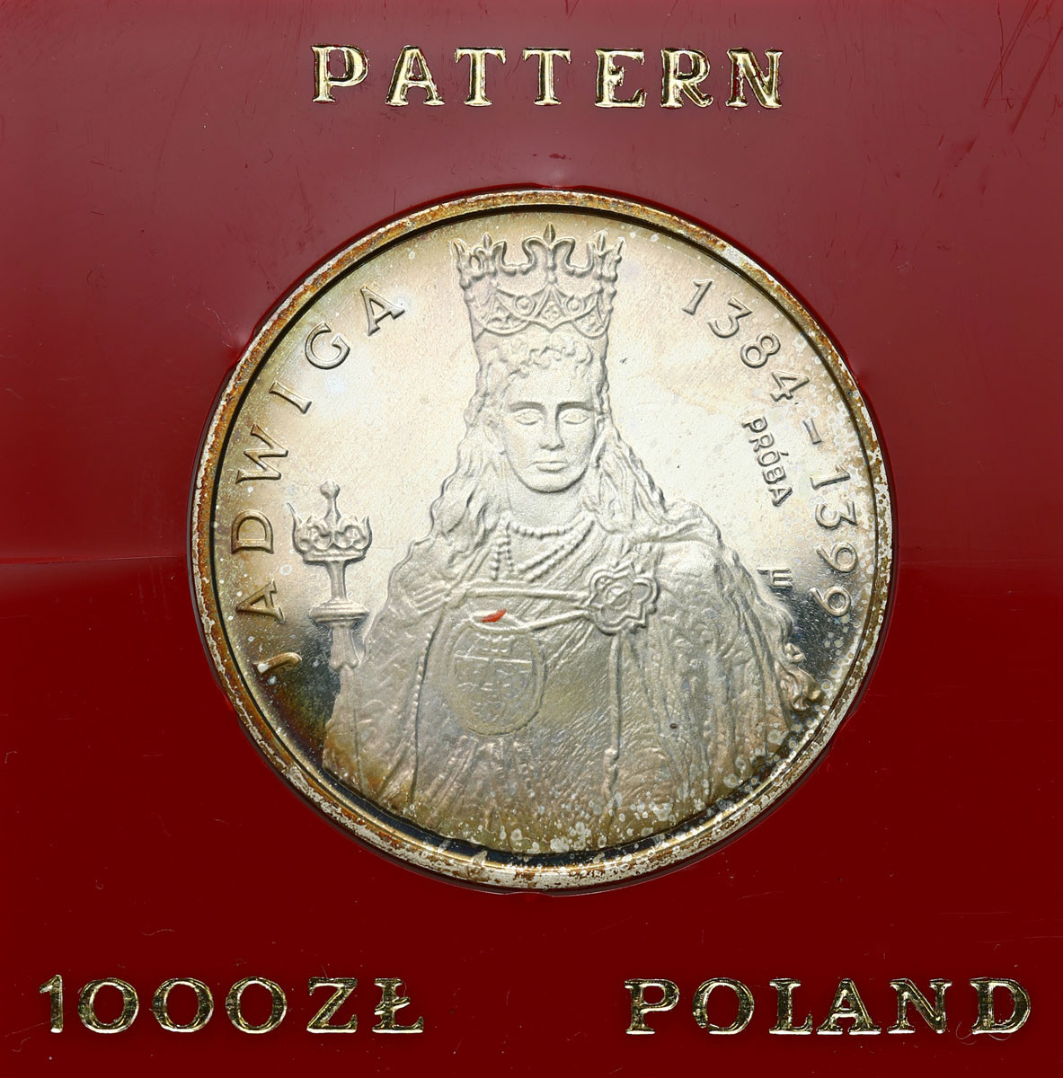 PRL. PRÓBA srebro 1000 złotych 1988 Jadwiga